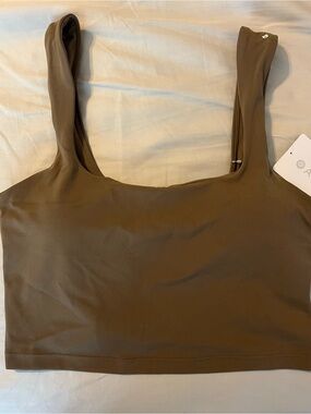 Square Neck Olive Green Cropped Tank